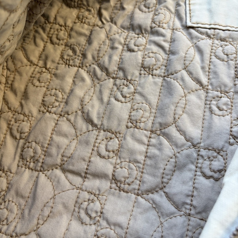 Carhartt Jacket Womens Medium Khaki Fargo Canvas Quilt Lined Work Coat Faded - Picture 9 of 15